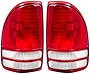 EPIC LIGHTING Rear Brake Tail Lights Lens and Housing Assembly Replacement for Dodge 1997-2004 Dakota [ CH2800126 CH2801126 55055113 55055112 ] Left + Right Side Pair