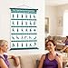 Foldable Chair Yoga Wall Chart, Multiple Pose Pilates Poster, Fitness and Stretching Guide for Home, Gym, or Office Use, Supporting Mobility, Exercise, Training, Chair Workouts, and Full-Body Strength
