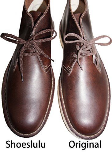 Shoeslulu 28" Premium Oxford Chukka Desert Boot Flat Cotton Canvas Shoe Laces (28 in. (72 cm) Pack of 2, Light Grey) - Thumbnail 4