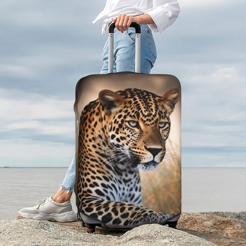 Luggage Cover Elastic Washable Suitcase Cover Dustproof Suitcase Protector Personalized African Animal Leopard Travel Luggage Baggage Covers For 18-32 Inch2