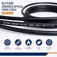 Elfcam® - 30m Gepanzerte Glasfaser-kabel LC/UPC auf LC/UPC OS2 Duplex Singlemode 9/125µm LSZH, LWL-Kabel LC UPC für den Innen- und Außenbereich, Schwarz, 30m – Ansicht 4
