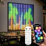 Ysislybin Cortina de Luces 2x 2m, 400 LEDs Inteligente Curtain Lights, DIY Modelo Dinámico Cadena de Luces Hadas con App & Mando a Distancia, Impermeable Cortina Luces Led para Navidad