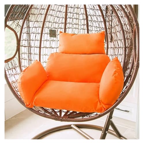 OPIGJUFD cojín para Silla Colgante Cojín for Silla de Playa al Aire Libre, Cesta Colgante for Huevos, Cojines for Columpio, ratán for jardín, cojín for for Patio para Relax al Aire Libre(Orange)