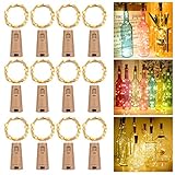lampe flasche bauen 【Battery Powered and More Saving】: Jede Weinkorken-Lichterkette werden von 3 PCS LR44 Batterien (Batterien im Lieferumfang enthalten) und keine Notwendigkeit, Steckdose und bequem zu bedienen. Die Silver Wire ist wasserdicht und die Batterie ist nicht wasserdicht. Können bis zu 30 Stunden Licht durch drei neue Batterien bereitgestellt werden. Darüber hinaus enthalten das Paket mit zusätzlichen 12-teiligen Akku.