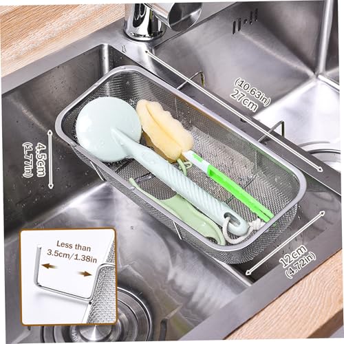 Colador para fregadero de acero inoxidable 11x5x2 pulg miniatura 2