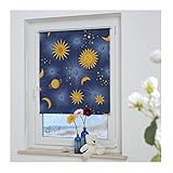 ourdeco® Klemmfix Rollo / 80 x 150 cm (Breite x Höhe) / bedrucktes Motiv Aurelia / lichtundurchlässig, verdunkelnd / Klemmen, Rollo für Fenster ohne zu Bohren