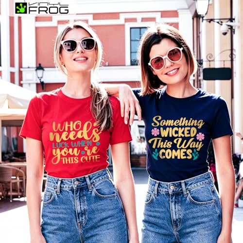 Image of VINYL FROG Gold Heat Transfer Vinyl Roll HTV for Cameo for DIY Garments,T-Shirts