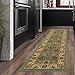OTTOMANSON Otto Home Collection Style Oriental Runner Rug Skid (Non-Slip) Rubber Backing, 20" L X 59" W, Sage Green/Aqua Blue, 20" X 59", Seafoam Persian