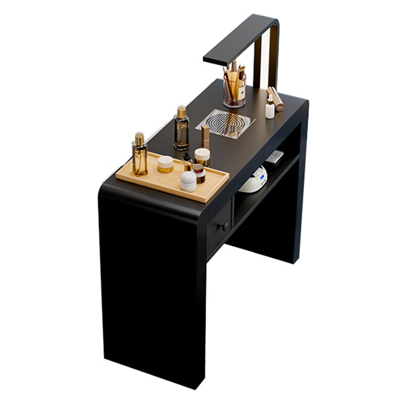Tavolo manicure moderno, stazione tavolo unghie cassettiera mobile con aspiratore elettrico per polvere,Scrivania per onicotecnica Postazione di lavoro per nail art per salone di bellezza e spa