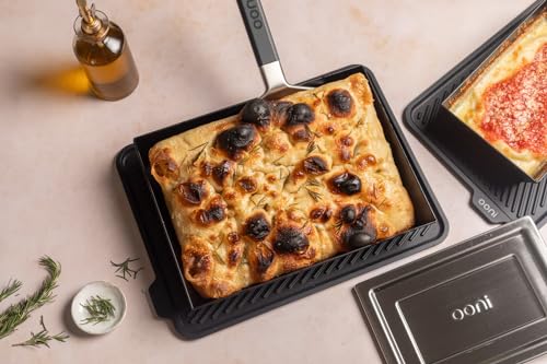 Ooni Detroit-Style Pizza Pan 24 x 16cm - Rectangular Deep Dish Pizza Pan with Lid, Non-Stick Aluminium Pan, Rectangle Baking Pan & Proofing Tray - Image 8