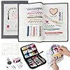 Udihch Kit de libro de punto de bordado (86 unidades), 106 patrones de bordado con tutoriales paso a paso, kit de herramientas de costura portátil, incluye hilo dental y agujas, adecuado para