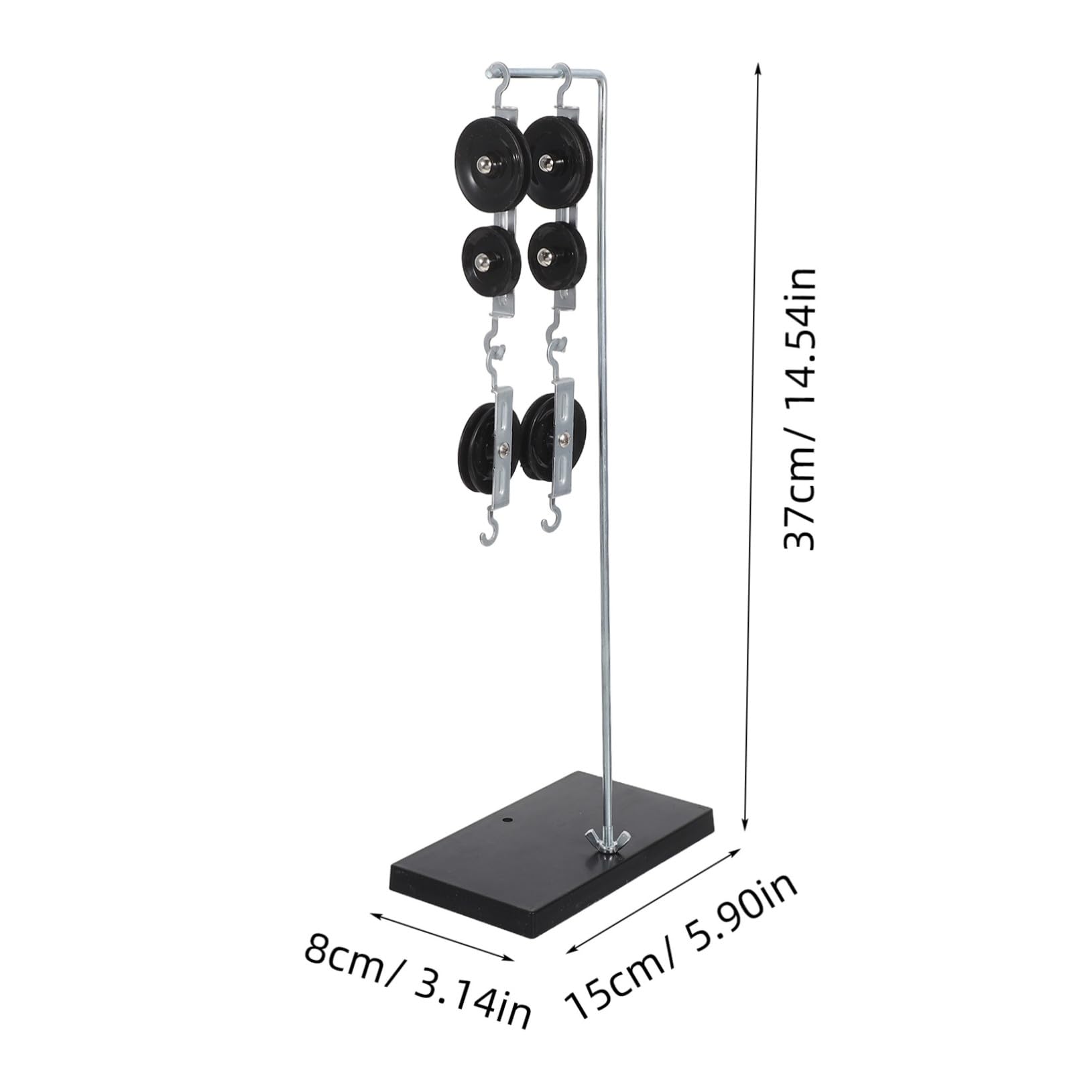 PRETYZOOM 5 Juegos Kit de Poleas para Experimentos Escolares con Base Galvanizada Estable Sistema de Poleas Sencillo y Doble para Enseñanza de Física y Análisis de Fuerzas Aulas