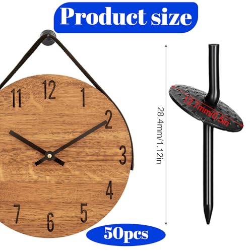 Image of 50 Pcs Picture Hanging Nails One Step Hangers Picture Hanger Pictures Frame Hangers Kit Iron Alloy Photo Frame Hanger Kit Pictures Hanging Tacks for Wood Hardware Mounting(20Ib)