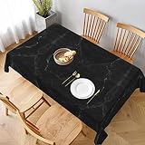 DamnGud Marble Tablecloth Marbling Table Cloth Black Marble Texture Long tablescloth 60 * 90 Size