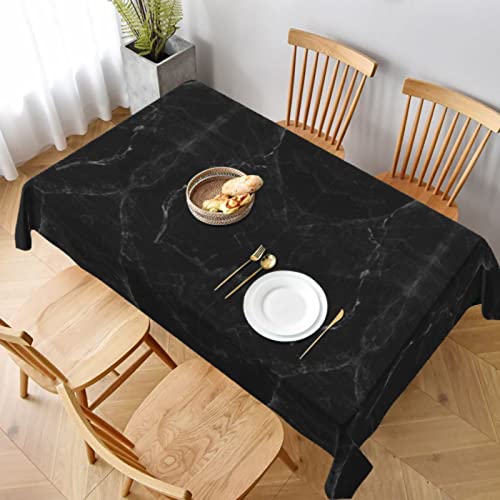 Damngud Marble Tablecloth Marbling Table Cloth Black Marble Texture Long Tablescloth 60 * 90 Size #TOP30