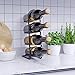 TEKNOTEL PISA Wine Rack - 4 Bottle Freestanding Countertop Modern Black Metal Wine Rack