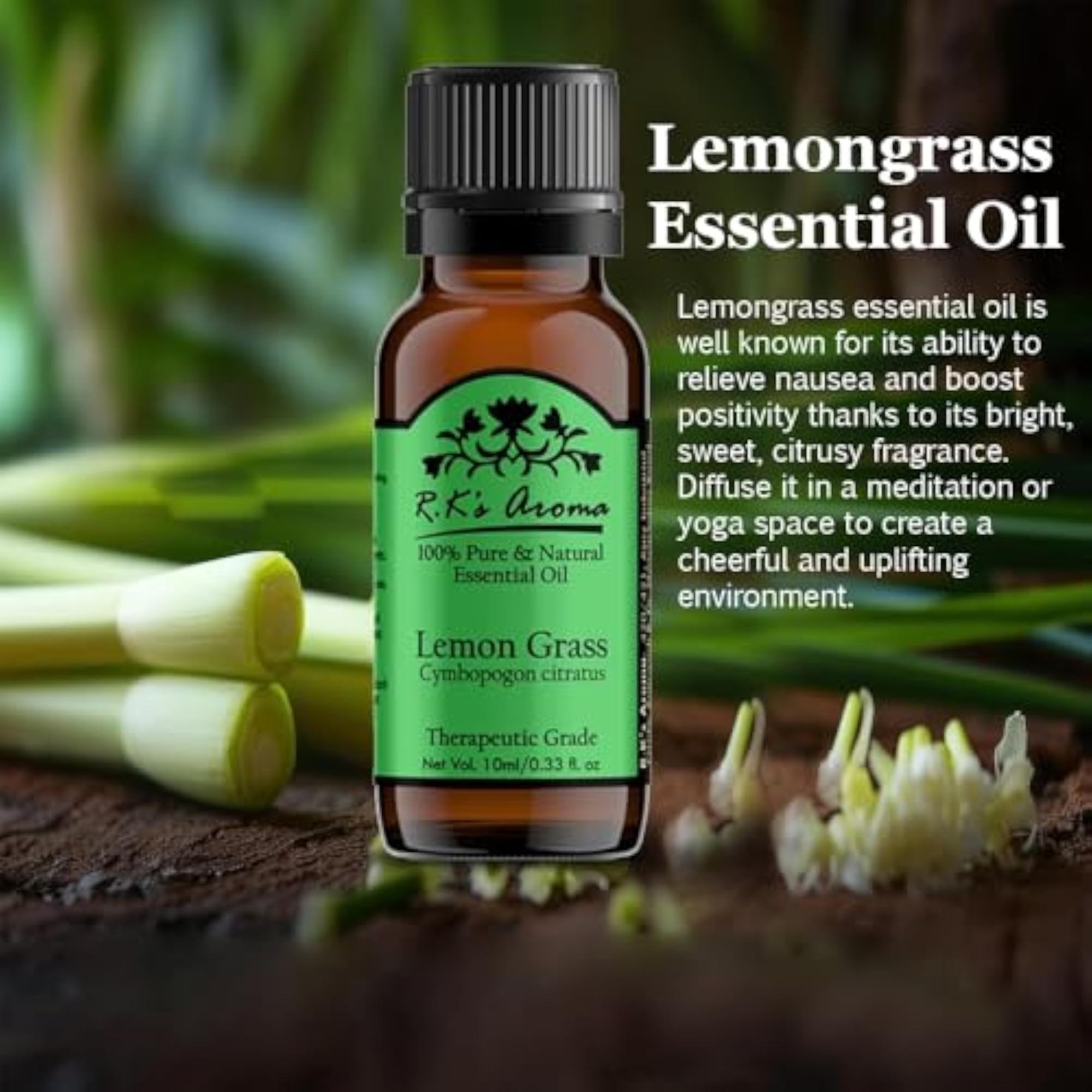 R.K's Aroma Lemon Grass Essential Oil, 100% Pure