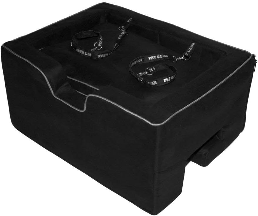 Pet Gear Lookout Booster Car Seat, Removable Comfort Pillow, Safety Tether Included, Installs in Seconds, No Tools Required