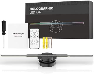 Hologram Fan 3D Hologram Projector LED Fan Display Advertising Projector High For Business Store Bar Signs Brightness Event projector Projector Movie led Mini HD 3d & Theater Movie HD Mini