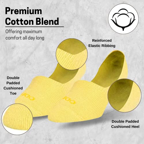 Image of Odd Sox - Basix Unisex Medium No Show Socks - Cotton Blend Low Profile - Heather Colors - Breathable Everyday Comfort