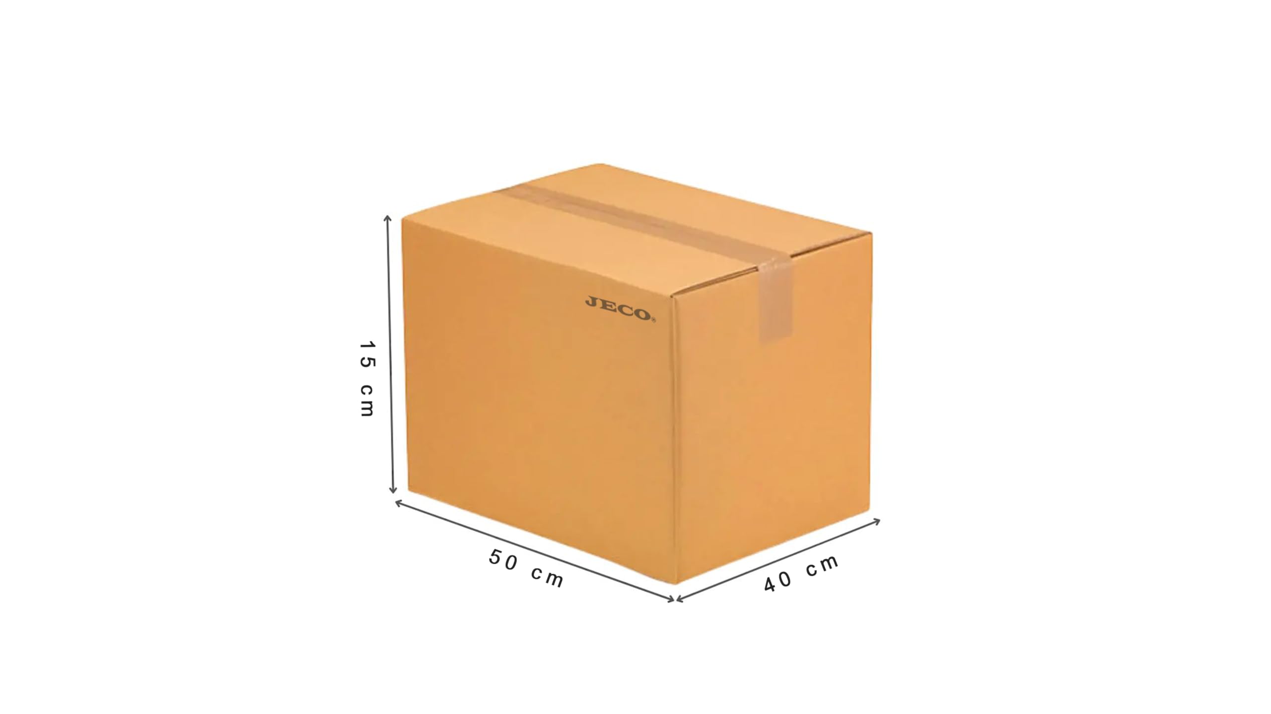JECO - Lot de 20 cartons caisses américaines 500 x 400 x 150 mm simple cannelure cartons d'expédition colis déménagement