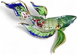 WitnyStore Green Blue Red Betta Glass Figurine