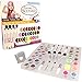 Glitter Tattoo Kit by Custom Body Art 26 Color"Master" Glitter & Body Art Set with 26 Large Glitter Colors, 50 Uniquely Themed Temporary Tattoo Stencils, 4 Glue Applicator Bottles & 8 Glitter Brushes