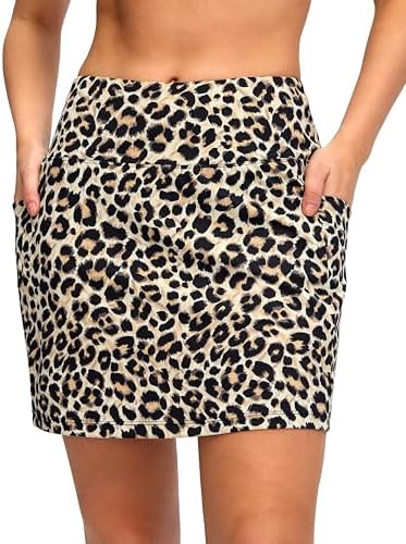 Women's Golf Skirts Skort 4 Side Pockets High Waisted Stretchy Te...