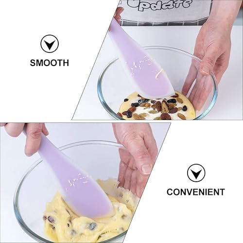 Miniatura 7 de Hemoton Espátula para hornear para el hogar, 2 unidades, espátulas para hornear crema, raspadores de silicona para tartas, espátula de silicona