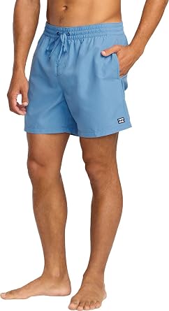 Billabong Mens Elastic Waist All Day Layback Boardshort Swim Short Trunk, 16 Inch Outseam
