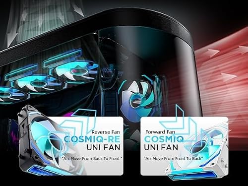 AsiaHorse COSMIQ 120mm PC RGB Fans Computer Case Fans, 5V 3-PIN Connector Daisy Chain PWM Cooling Fans with Controller for Cases CPU Liquid Coolers
