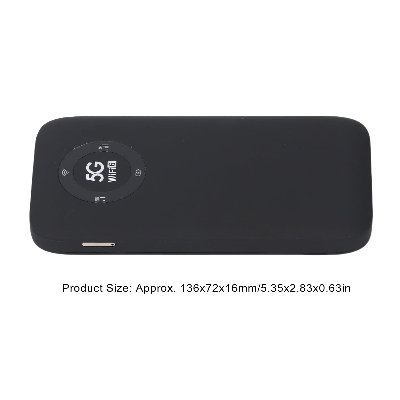 5G Mobiler Hotspot WiFi 6 mit 7100 MAh, IP67-Reiserouter für 16 Geräte, Dualband-Wireless-SIM-Kartenmodem (N41/N78/B1/B3) (Black)