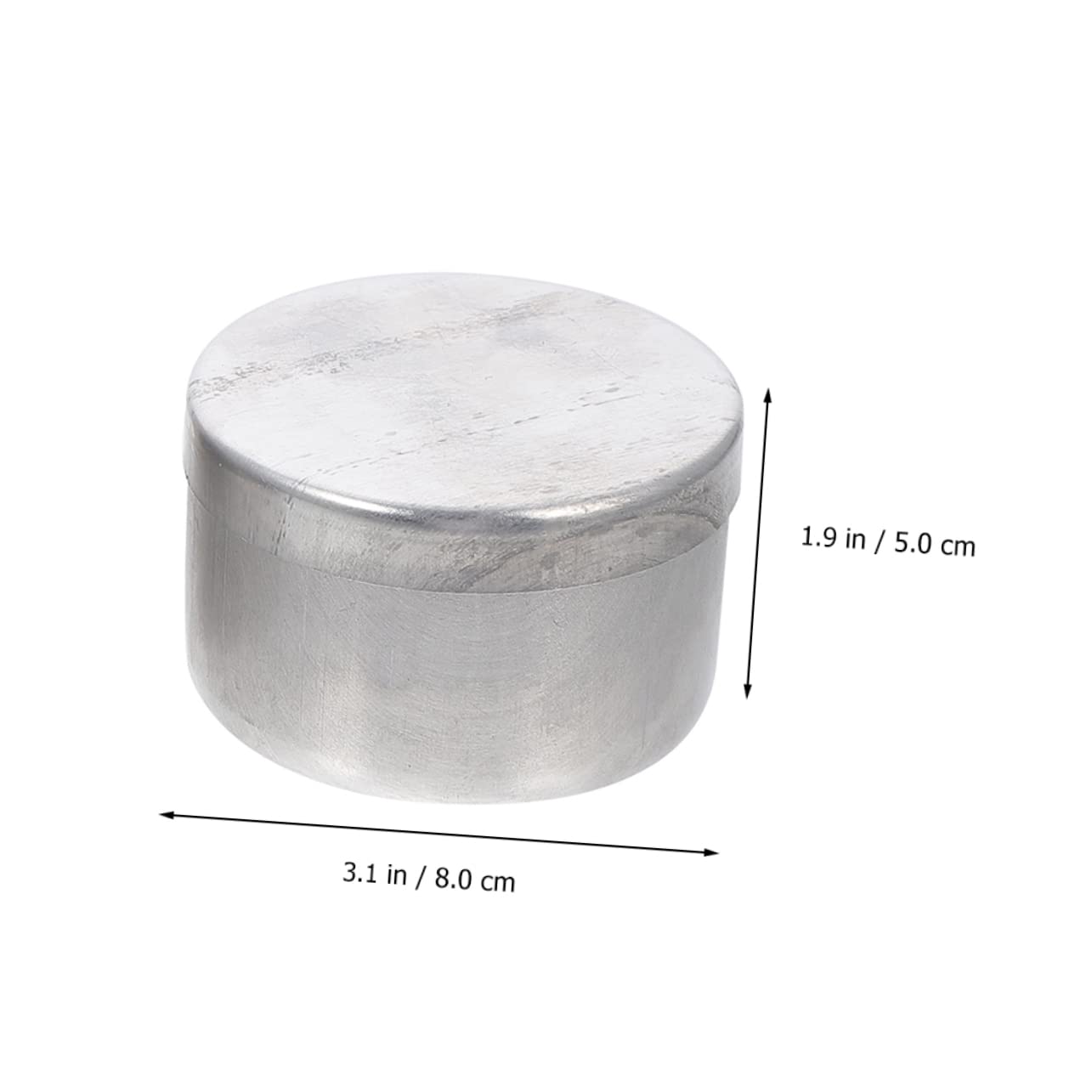 2pcs Boxes Aluminum Weighing Box Tin Canisters with Lids Screw Aluminum Weighing Can Round Tins with Lids Soil Weighing Holder Metal Round Tins Laboratory Weighing Holder VILLFUL