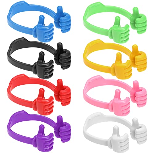 BESPORTBLE 8Pcs Thumbs Up Lazy Phone Stands - Phone Holder, Portable Mobile Phone Holder, Thumb Design Phone Stands,Fun Phone Stand, Lazy Phone Holder for Kids Cell Phone, Phone (Random Color Mixing)
