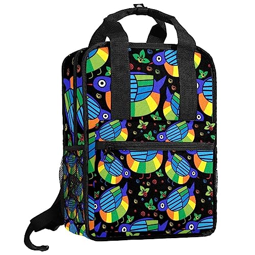 Sac à dos garçons aux oiseaux colorés pour s'émerveiller
