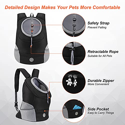 Dog Carrier Backpack, Auligi Dog Carriers for Small Dogs with Sunglasses Puppy Pet Front Pack Breathable Head Out Padded… - Image 7