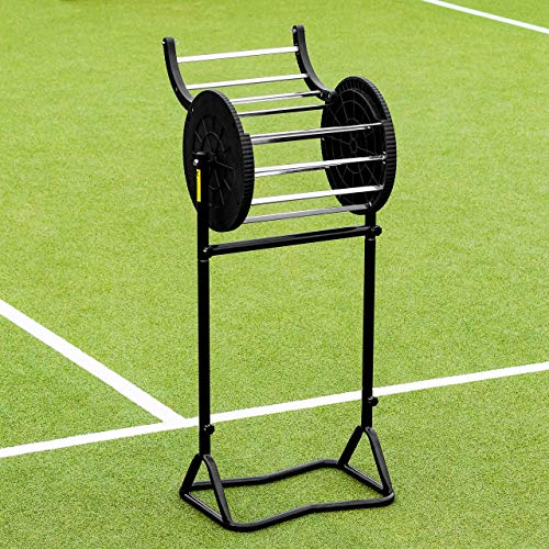 Vermont Tennis Ball Roller Mower & Hopper | 85 Ball Capacity - Convertible Pickup Roller Basket with Quick Release Pins - Lightweight, Durable Frame - Portable Training Equipment