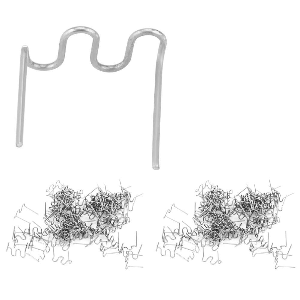 600pcs 0.8mm Car Hot Staples Welding Staples, Keenso Bumper Repair Pre Cut Bodywork Plastic Welding Staples Repair Tool Kit (Wave Shape)