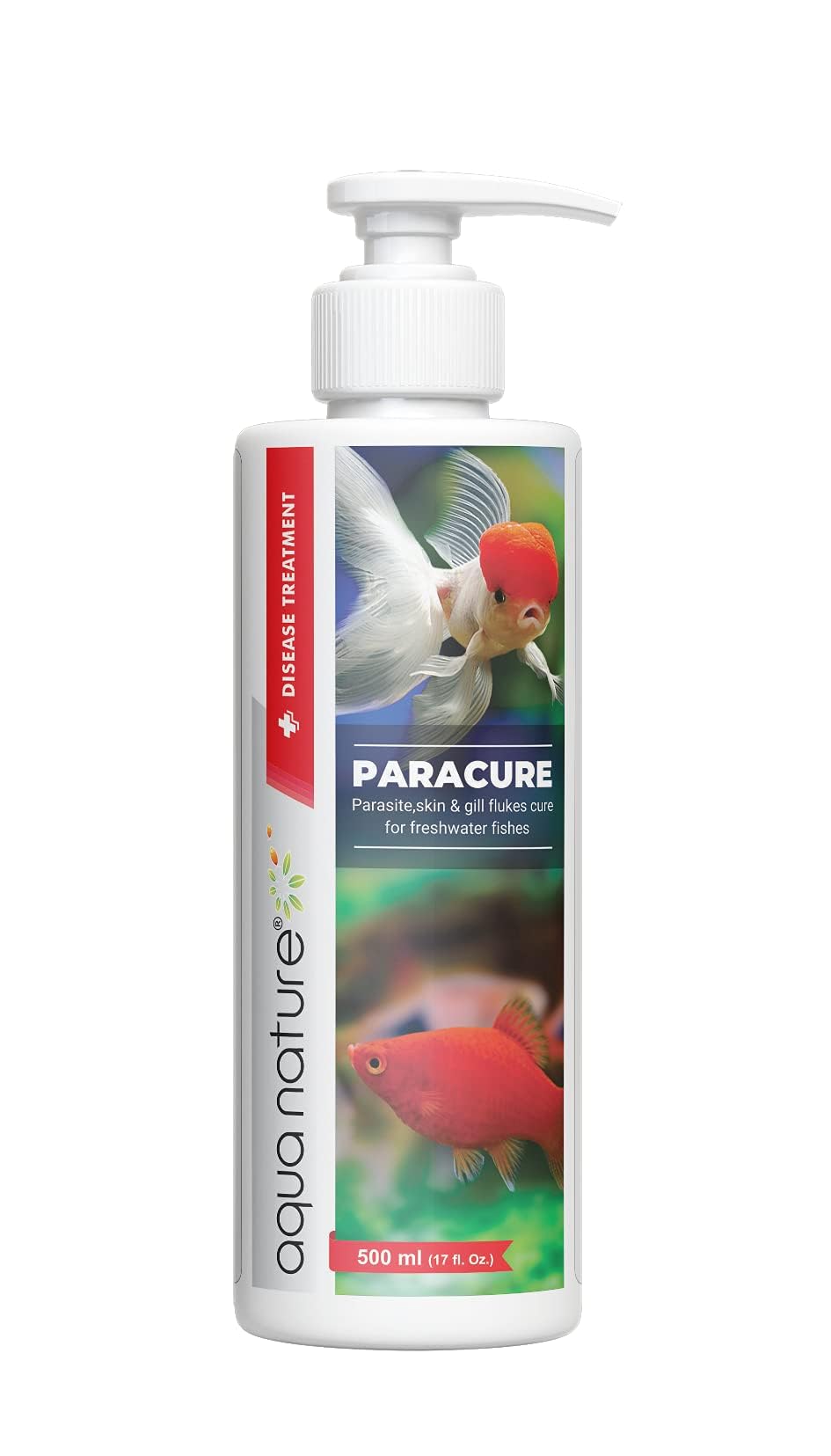 aqua natureParacure Parasite,Skin & Gill flukes Cure for Freshwater Fishes (500ml)
