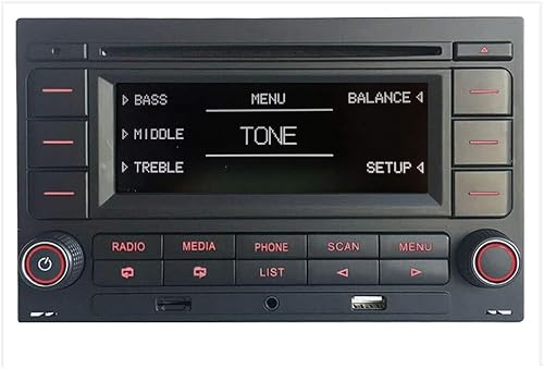 THEYAWWE Car Radio Audio Stereo RCN210 for VW Golf MK4 Passat B5 Old Polo USB MP3 AUX SD Build-in Bluetooth with CD Player + ISO Adapter with Canbus Simulator