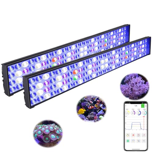 PopBloom Hertz 75 LED Aquarium Light Full Spectrum Marine Fish Tank Light for 72