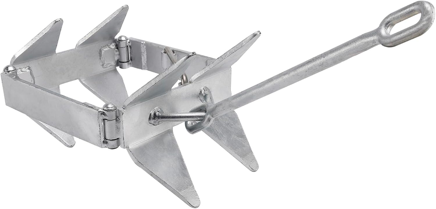 Foldable Box Anchor 13 lbs Boat Slide Cube/Square Anchor for Boats up to 25 ft Pontoon Fishing Cabin Cruisers