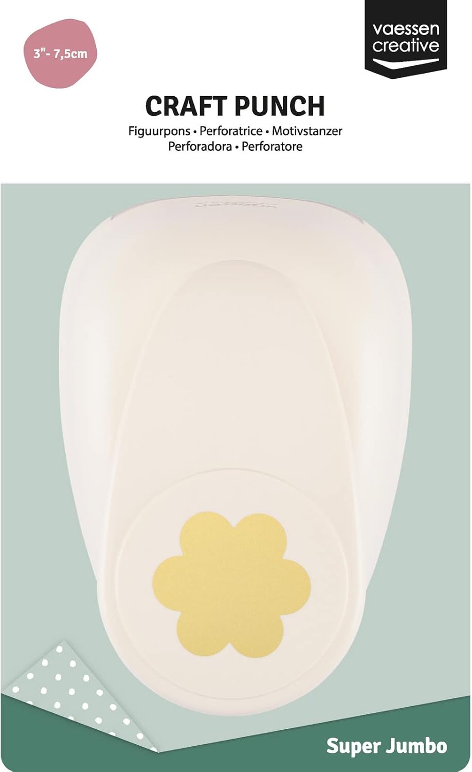 Vaessen Creative Craft Paper Punch Flower Motive Puncher, Multi-Colour, X-Large