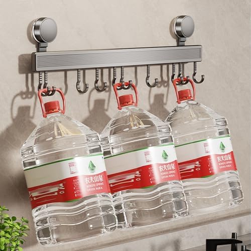 URMONA Barra de Ganchos Cocina sin Taladro con Ventosa, 10 Gancho...