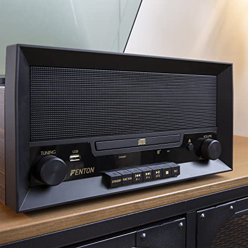 Fenton RP135W – Platine Vinyle CD, Platine Vinyle et Lecteur CD, Technologie Bluetooth, 3 Vitesses de disques 33, 45 et… - Les Beatles, Paul McCartney, John Lennon, RIngo Starr, George Harrison Fenton RP135W - Platine Vinyle CD, Platine Vinyle et Lecteur CD, Technologie Bluetooth, 3 Vitesses de disques 33, 45 et… – Image 3