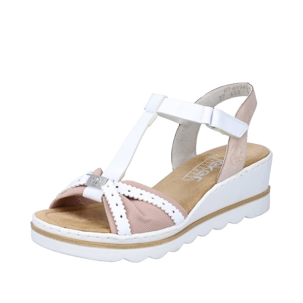Rieker Women's 67499 Sandal, rosa, 7.5 UK