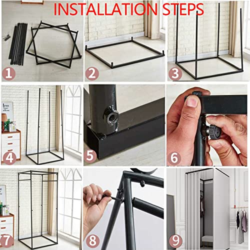 Vestidor de ropa exento y desmontable para corners de moda y sastrería 6