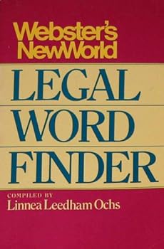 Paperback Webster's New World Legal Word Finder Book