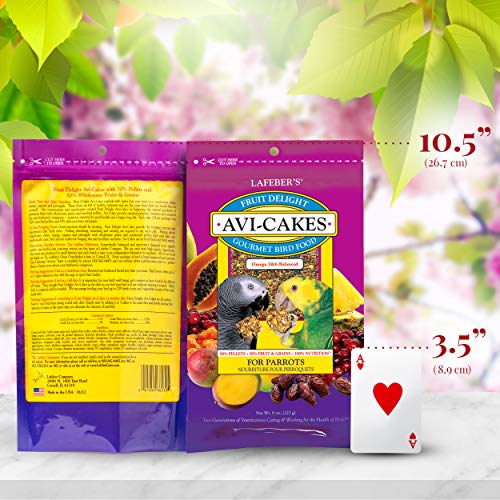 Lafeber's Fruit Delight Avi-Cakes Pet Bird Food, Made With Non-Gmo And Human-Grade Ingredients, For Parrots, 8 Oz #TOP4