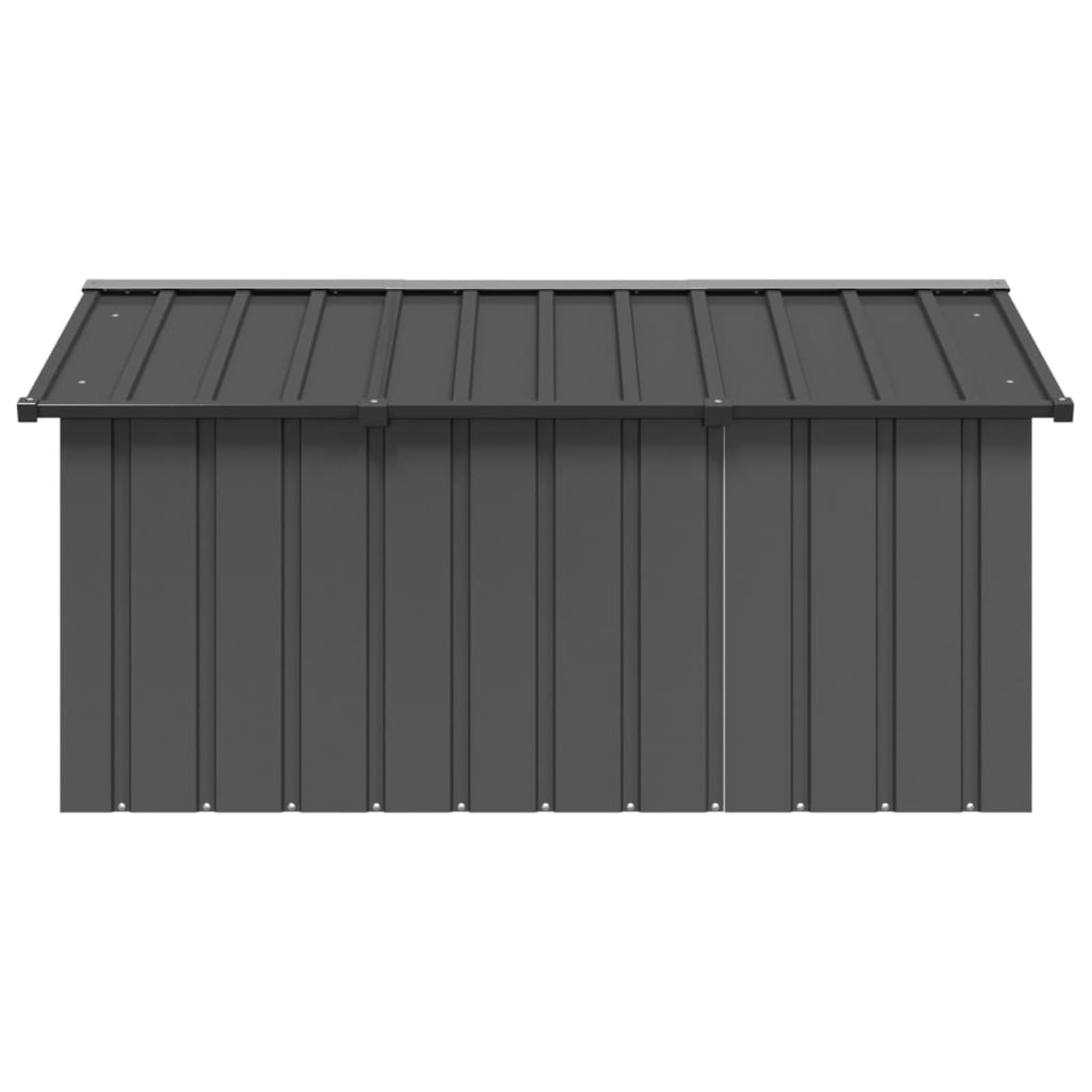 IKAYAA Recinto per Cani da Esterno Casetta per Cani Gabbia per Cani Box per Cani da Esterno Acciaio Zincato-Antracite-116.5 x 153 x 81.5 cm